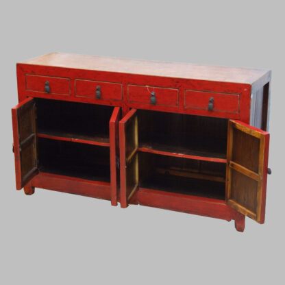 Altes, mongolisches Sideboard 2 Türen – Bild 2
