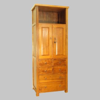 Büro-Schrank (Ordner-Schrank) aus altem Teak