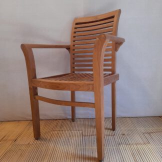 Designerstuhl Teak `SPEZIALE´ - für outdoor und indoor, Gartenstuhl Wintergarten Wohnzimmer