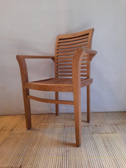 Designerstuhl Teak `SPEZIALE´ - für outdoor und indoor, Gartenstuhl Wintergarten Wohnzimmer