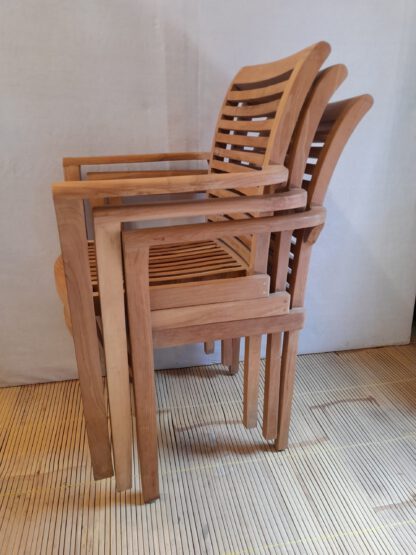 Designerstuhl Teak `SPEZIALE´ - für outdoor und indoor, Gartenstuhl Wintergarten Wohnzimmer – Bild 3