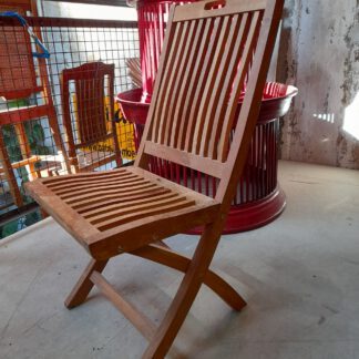 Gartenstuhl breit mit Tragegriff Klappstuhl  TEAK