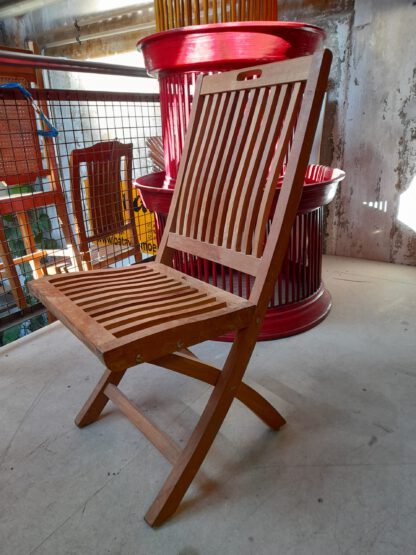 Gartenstuhl breit mit Tragegriff Klappstuhl  TEAK