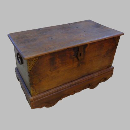 Antike "Hochzeits  - Truhe", "GEROBOK" - Teak Holz massiv – Bild 3