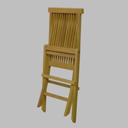 Outdoorstuhl Klappstuhl Gartenstuhl TEAK wetterfest – Bild 2