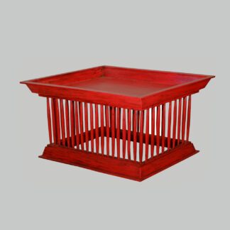 Sofatisch "Tempeltisch" rot quadratisch 85x85ccm