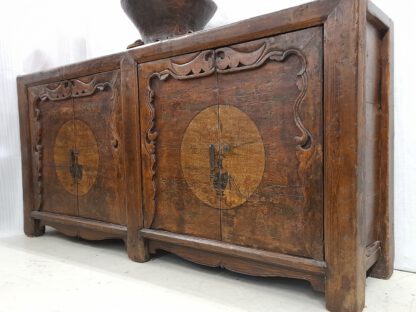 ( 2 m ) antike Kommode aus der Mongolei .  Langes Sideboard China Rarität