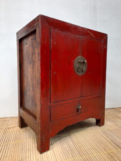 Antike China Kommode,  rot – Bild 2