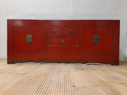 Antikes China Sideboard rot 172cm, Lowboard