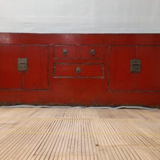 Antikes China Sideboard rot 172cm, Lowboard