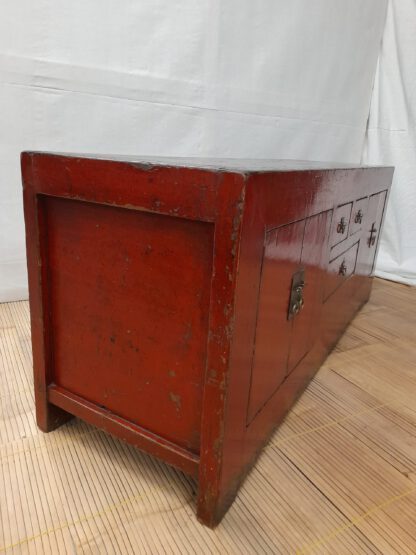 Antikes China Sideboard rot 172cm, Lowboard – Bild 3
