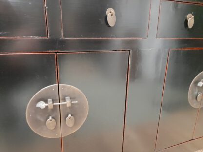 China Sideboard Schwarz,  Piano-Lack Kommode – Bild 2