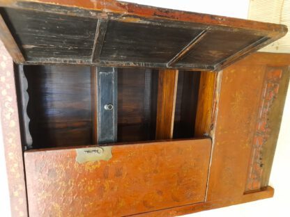 Asia Schrank Rot Antik Originallack Patina Hochzeitsschrank – Bild 4