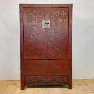 Asia Schrank Rot Antik Originallack Patina Hochzeitsschrank