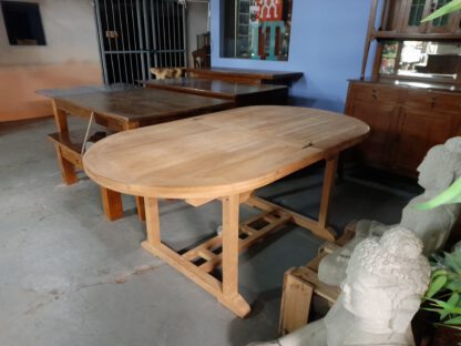 Outdoor-Tisch Gartentisch TEAK Klasse 1A Qualität, 180 cm, ausziehbar auf 240 cm