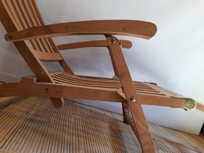 Outdoor-Liege Gartenliege TEAK klappbar wetterfest – Bild 2