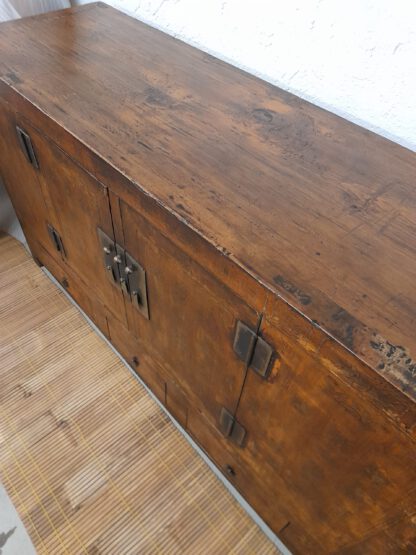 Antikes Sideboard Asia Kommode traumhafte Patina Braun 160cm – Bild 6