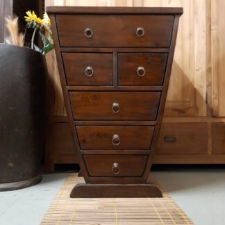 Kommode "Parabola 85" TEAK , 6-Schubladen, braun