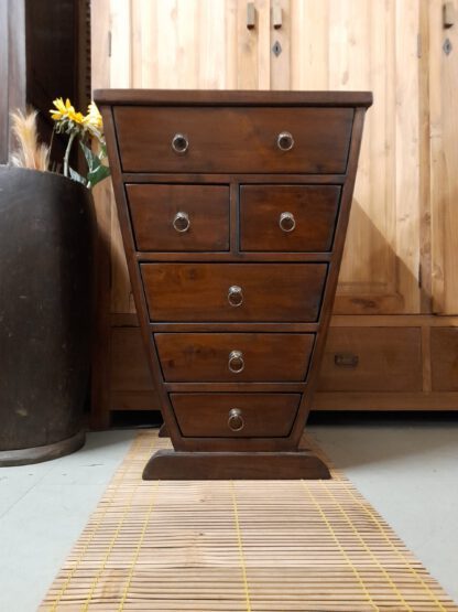 Kommode "Parabola 85" TEAK , 6-Schubladen, braun