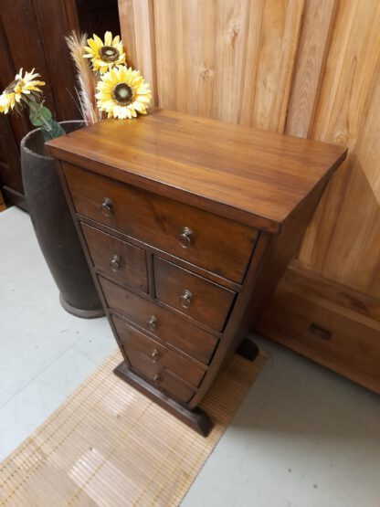 Kommode "Parabola 85" TEAK , 6-Schubladen, braun – Bild 2
