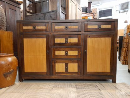 Sideboard TEAK 150cm, mit Bambusholz Füllungen – Bild 3
