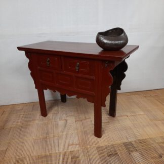 Konsoltisch Altartisch oxblood-red 120 x 87. antik