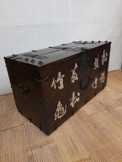 Große antike Japan Truhe Hochzeitstruhe L120 x H70cm – Bild 2