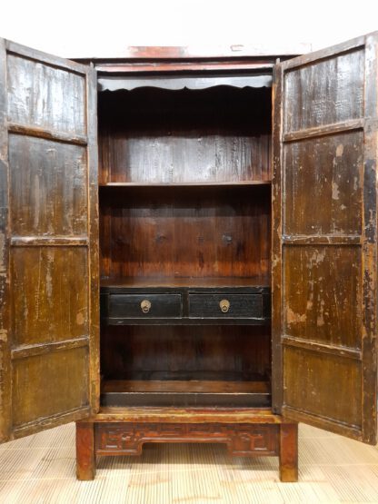 Historischer Asia Schrank Rot 190cm – Bild 4
