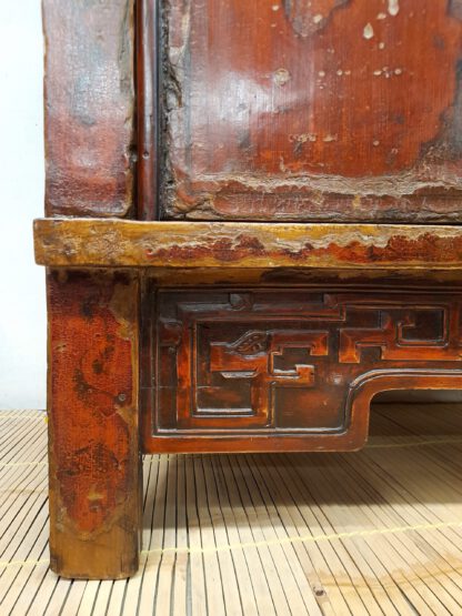 Historischer Asia Schrank Rot 190cm – Bild 6