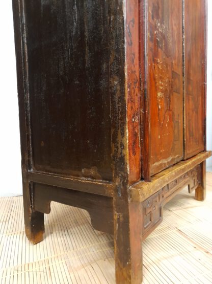 Historischer Asia Schrank Rot 190cm – Bild 8
