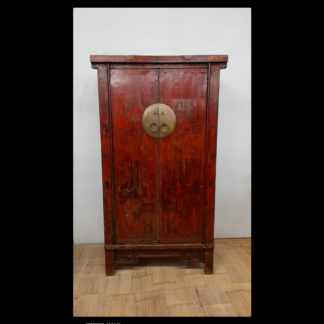Historischer Asia Schrank Rot 190cm