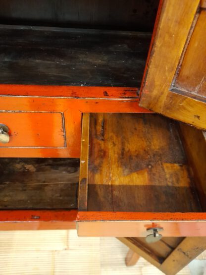 Asia-Schrank rot antik chic – Bild 6