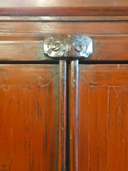 Asia Schrank 200 x 130 cm großer roter "Hochzeitsschrank" antik – Bild 4