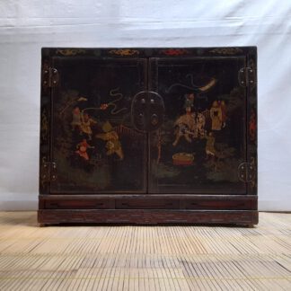 Kommode Schwarz Patina klassische Asia Kommode