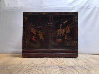 Kommode Schwarz Patina klassische Asia Kommode