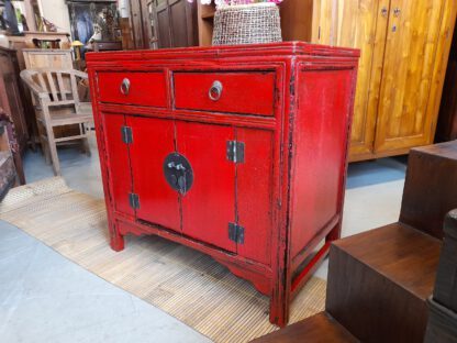 Antike Chinakommode, rot – Bild 4