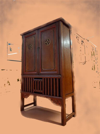 Traum aus Teak: antiker Vorrats-Schrank 155cm hoch. Asiaschrank massiv – Bild 2