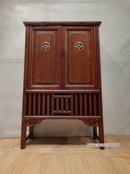 Traum aus Teak: antiker Vorrats-Schrank 155cm hoch. Asiaschrank massiv – Bild 10