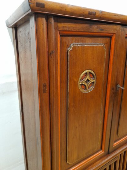 Traum aus Teak: antiker Vorrats-Schrank 155cm hoch. Asiaschrank massiv – Bild 7