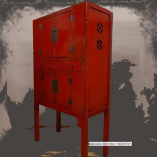 Asia-Schrank rot antik chic