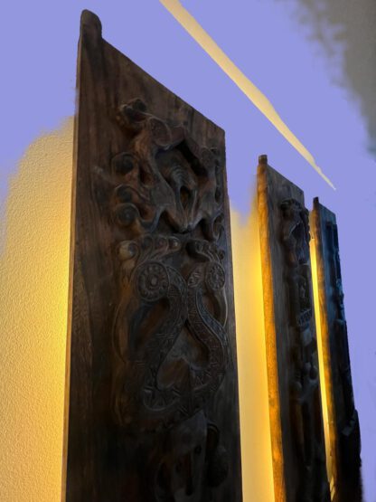 *Tempeltüren* Ethno-Wandpanels aus massivem Großstamm 245cm – Bild 5