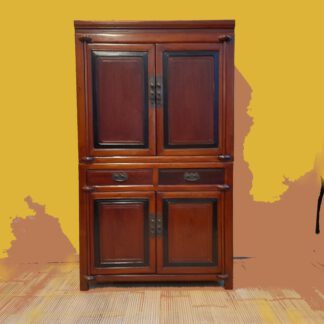 4-türiger antiker Schrank, zweiteilig