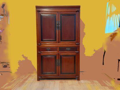 4-türiger antiker Schrank, zweiteilig