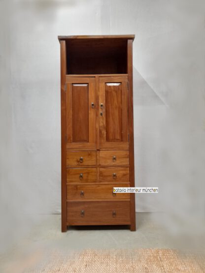 Schmaler Schrank aus altem Teakholz, Büro / Nische / universell – Bild 4