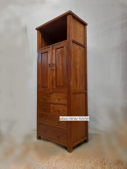 Schmaler Schrank aus altem Teakholz, Büro / Nische / universell – Bild 6