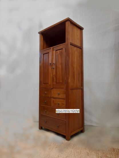 Schmaler Schrank aus altem Teakholz, Büro / Nische / universell